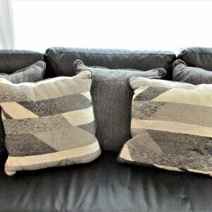 Two Multi Gray Accent Pillows